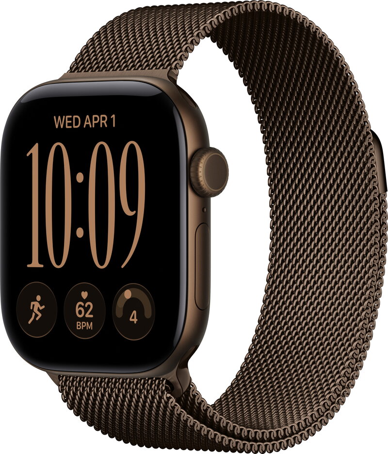 Apple Watch Series 12 GPS 42 mm mörk brons aluminium, mörk brons Milanesisk loop