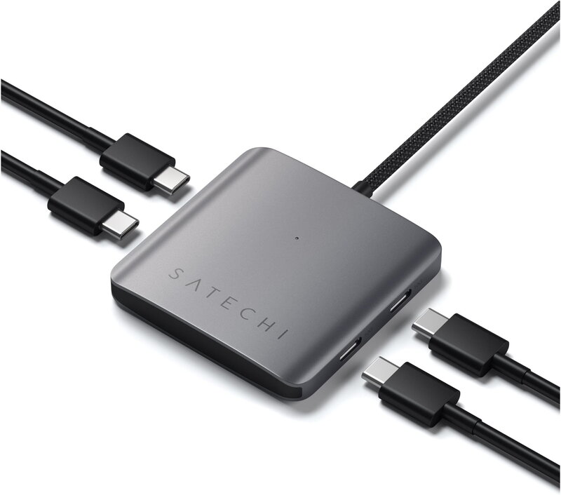 Satechi 4-Port USB-C Hub med Power Delivery (Fyndvara klass 1)