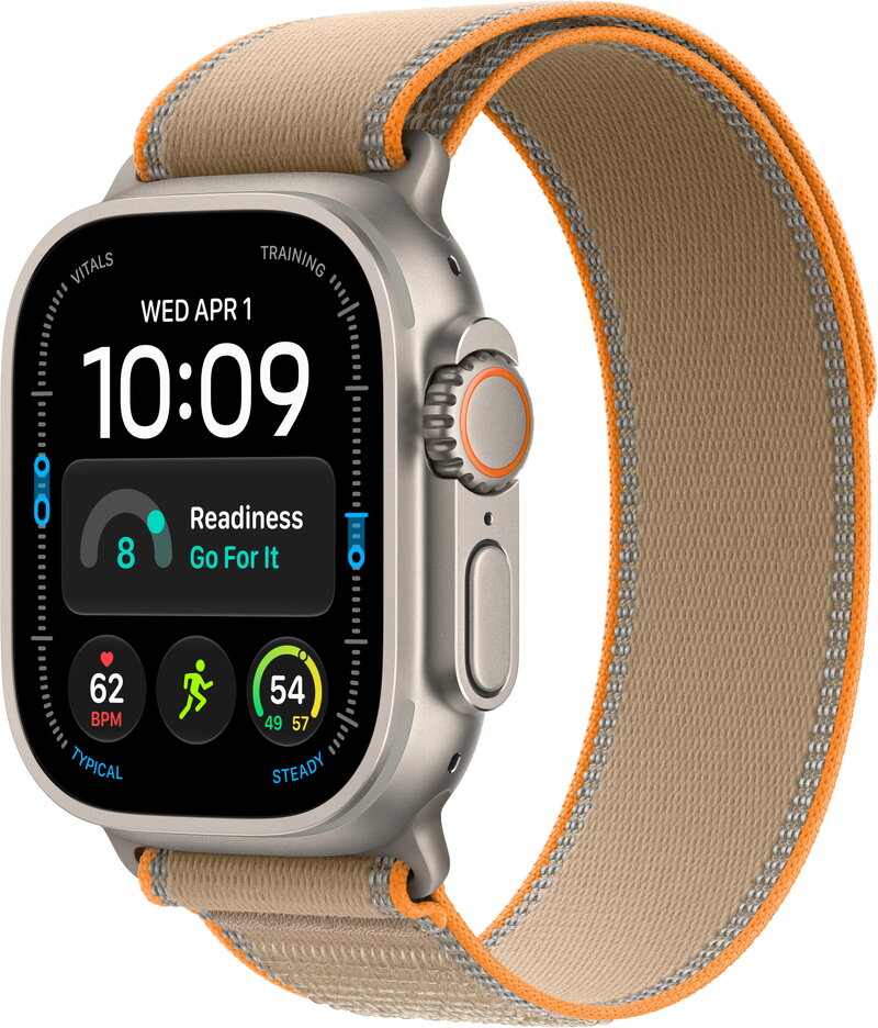 Apple Watch Ultra 4 GPS + LTE 49mm Natural Titanium Case with Sand Trail Loop –  M/L (Fyndvara klass 1)