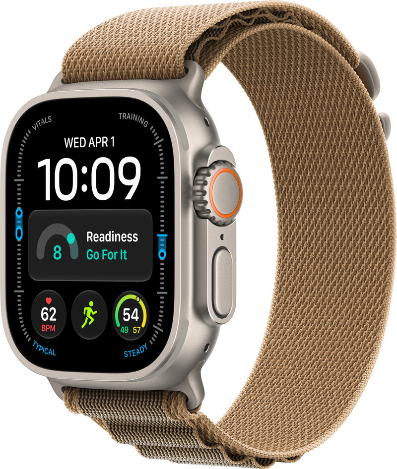 Apple Watch Ultra 4 (49mm) M Naturlig titan Bergsloop Ökensand
