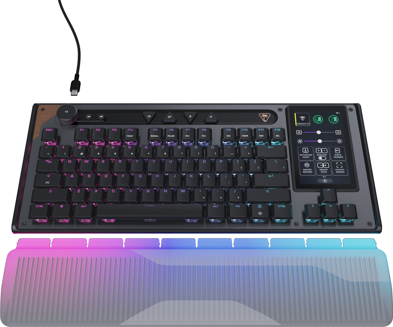 Turtle Beach Command KB7 TKL / 4,3" pekskärm / Titan Hall-Effect / 8K polling / PBT / RGB