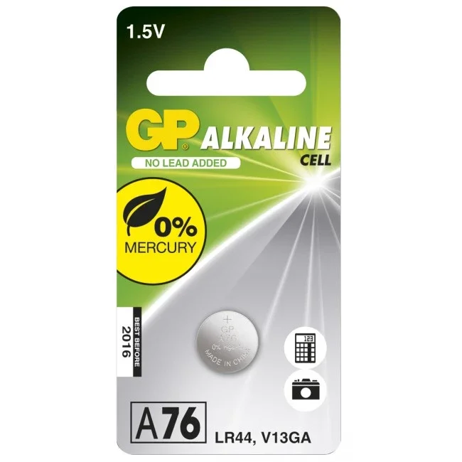 Product Image for GP knappcellsbatteri 76A-C1 LR44 LR1154 AG13 1,5V 1-pack - Knappcell | Webhallen