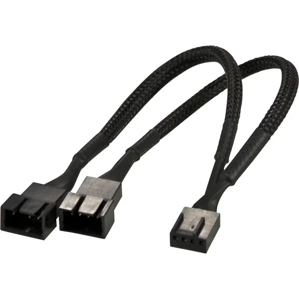 Product Image for Akasa förgreningskabel för 4-pins PWM-fläktar 0,1m (Svart) - Fläktstyrning | Webhallen
