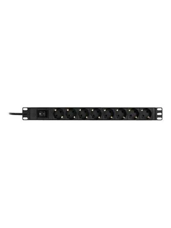 Product Image for Deltaco Grenuttag 8x uttag Rackmontage Brytare / 3m - Svart - Elkablage & Grenuttag | Webhallen