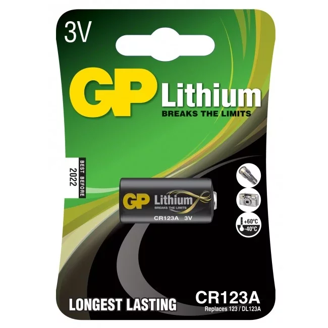 Product Image for GP Lithium CR 123A 3V