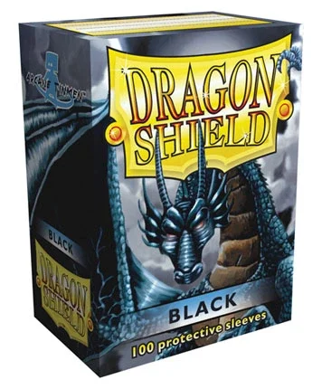 Product Image for Dragon Shield Standard Sleeves Black 63x88 (100 in box) - Standard Sleeves | Webhallen