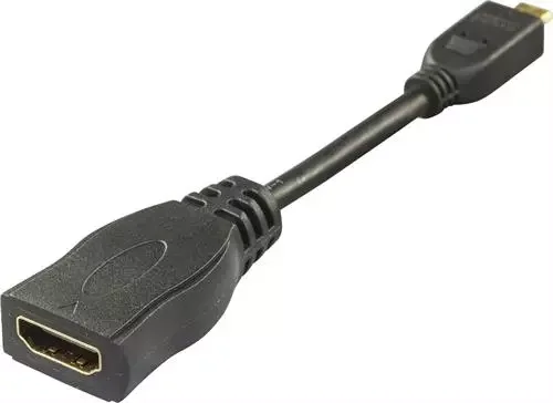 Product Image for Deltaco HDMI-adapter, Micro HDMI hane HDMI hona 0.1m - Svart - Adaptrar | Webhallen