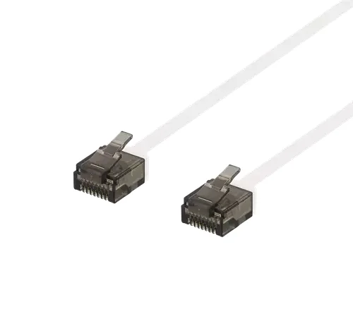 Product Image for Deltaco UTP Cat6a Nätverkskabel Flat / 2m - Vit