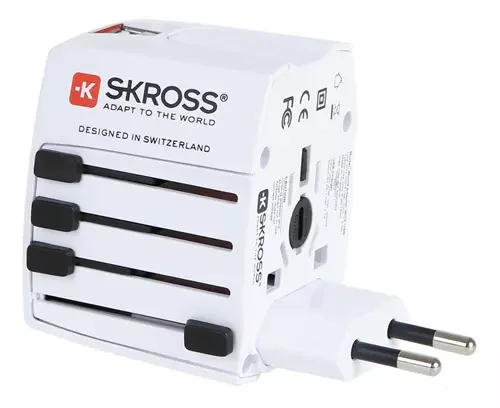 Product Image for SKROSS MUV USB Världs-reseadapter, EMEA/US/UK/AU, 2xUSB Typ A ho 5V 2,1A, 100-250V - Elkablage & Reseadaptrar | Webhallen