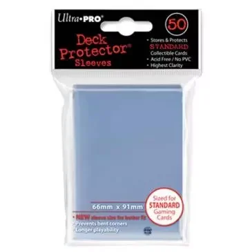 Product Image for Ultra Pro - Clear Standard Deck Protectors (50-pack) - Standard Sleeves | Webhallen