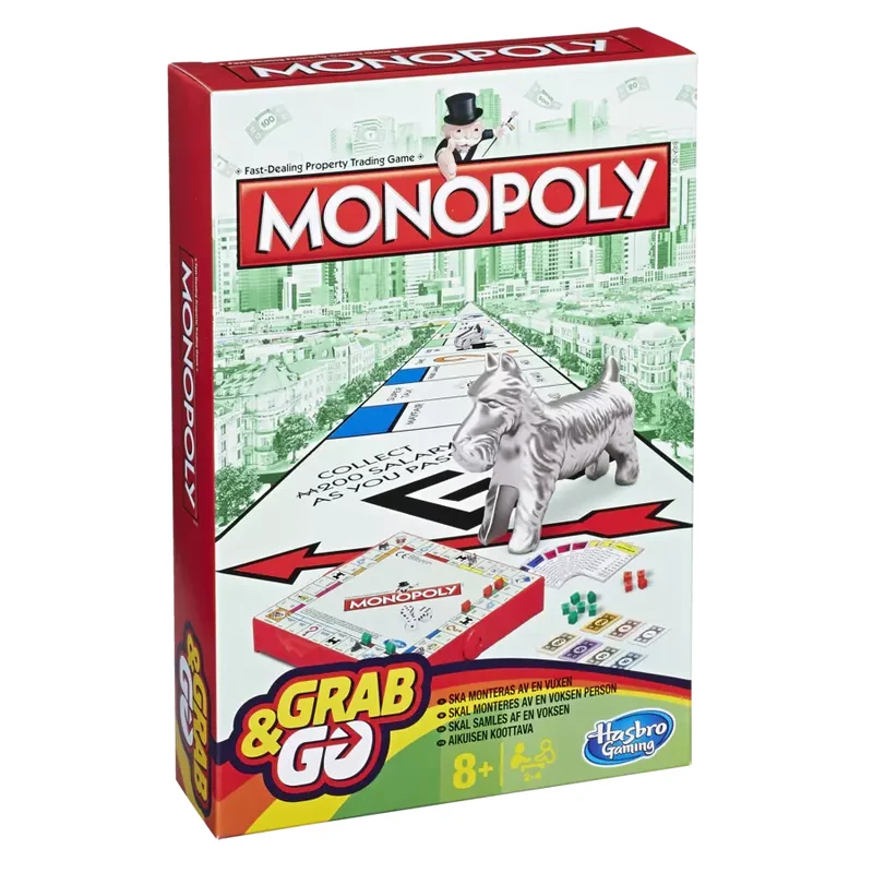 Product Image for Brädspel - Monopoly - Grab and Go - Sällskapsspel | Webhallen