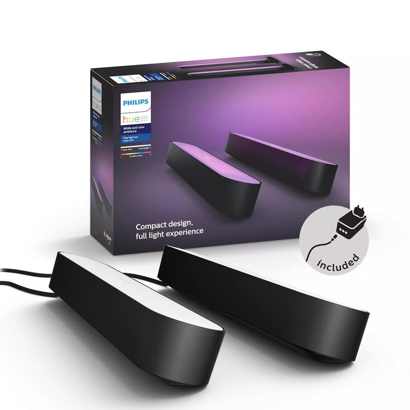 Philips Hue White and Color Ambiance Play / Svart / 2-pack
