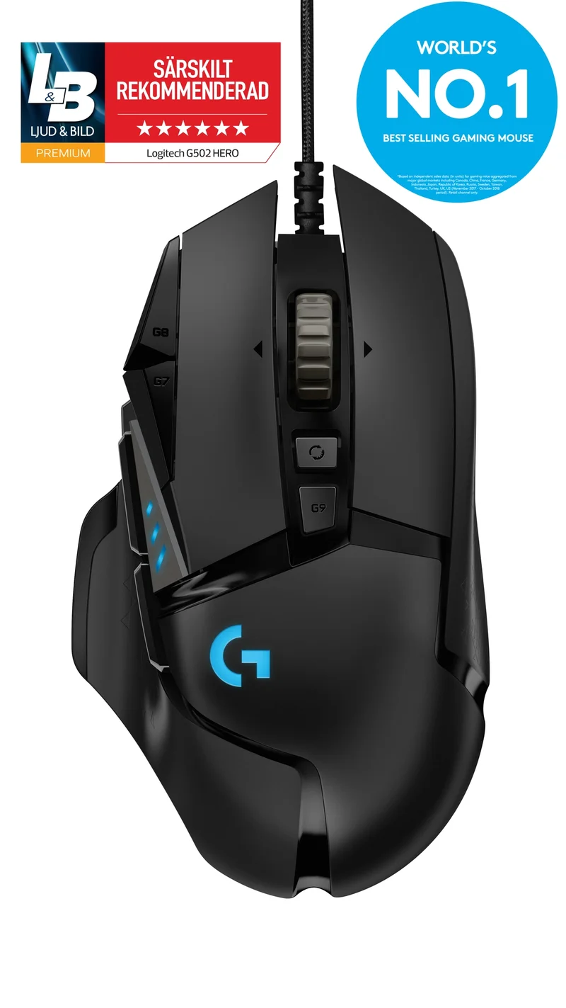 Product Image for Datormus - Logitech G502 Hero - Gamingmus | Webhallen