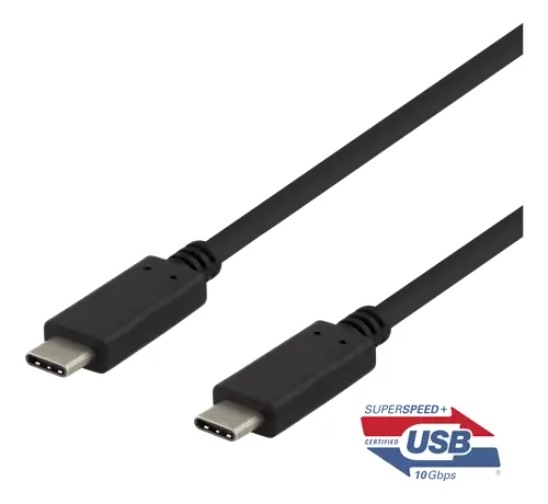 Product Image for Deltaco USB 3.1 kabel / Typ C - Typ C / Gen 2 / 0,5m - Svart - USB-C kabel | Webhallen