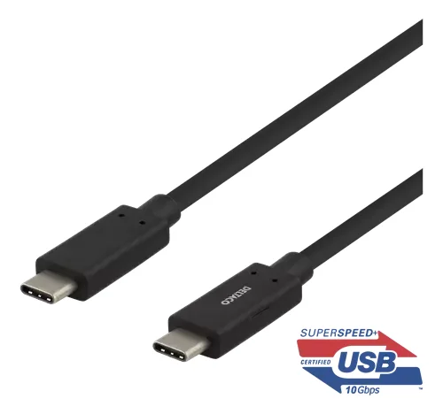 Product Image for Deltaco USB 3.1 kabel, Typ C - Typ C, Gen 2, 1m - Svart - USB-C kabel | Webhallen