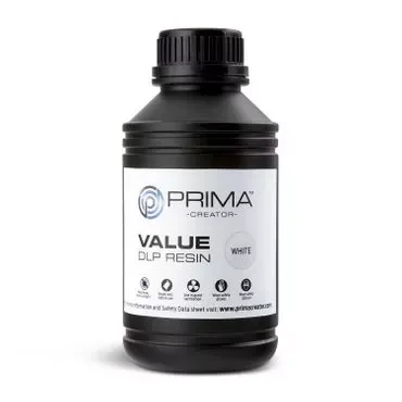 Product Image for PrimaCreator Value UV / DLP Resin - 500 ml - Vit - 3D-skrivare - Resin | Webhallen