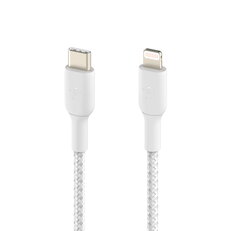 Belkin - Nylonflätad USB-C kabel med Lightning-anslutning, 1 meter