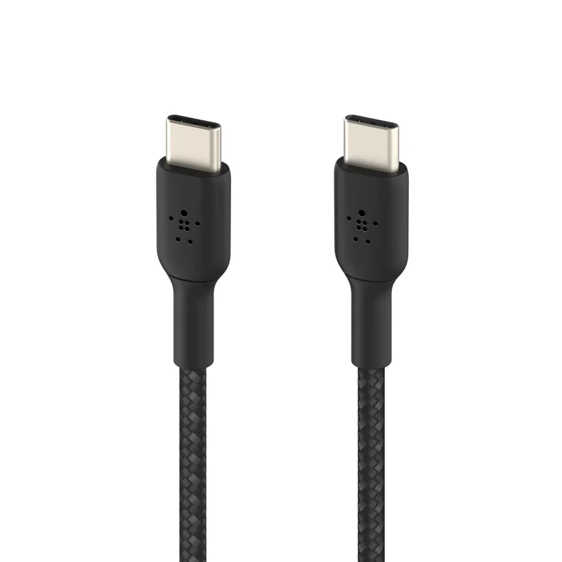 Product Image for Belkin Nylonflätad USB-C till USB-C laddningskabel, 1 meter - Svart - USB-C | Webhallen