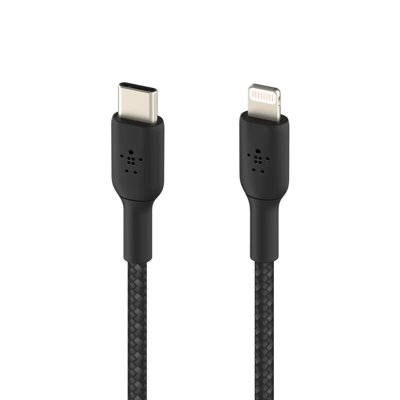 Belkin Nylonflätad Lightning till USB-C kabel, 1 meter