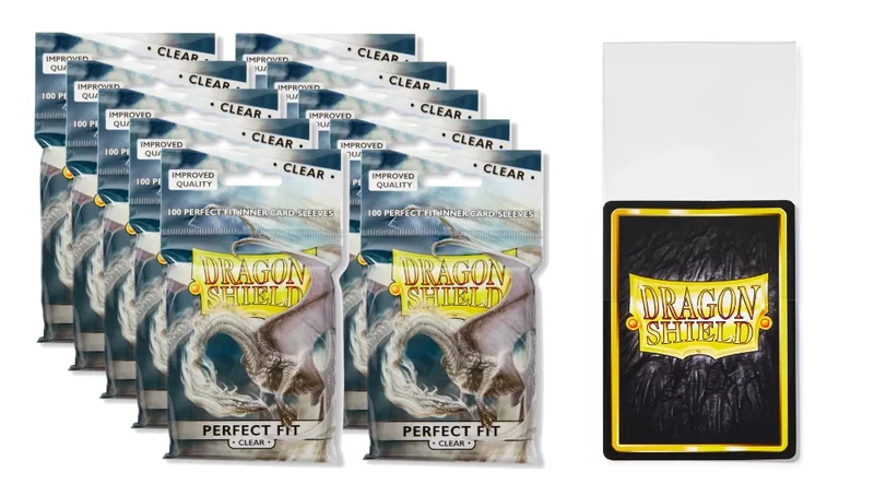 Product Image for Dragon Shield Perfect Fit Toploader Sleeve (10x100-pack) - Standard Sleeves | Webhallen