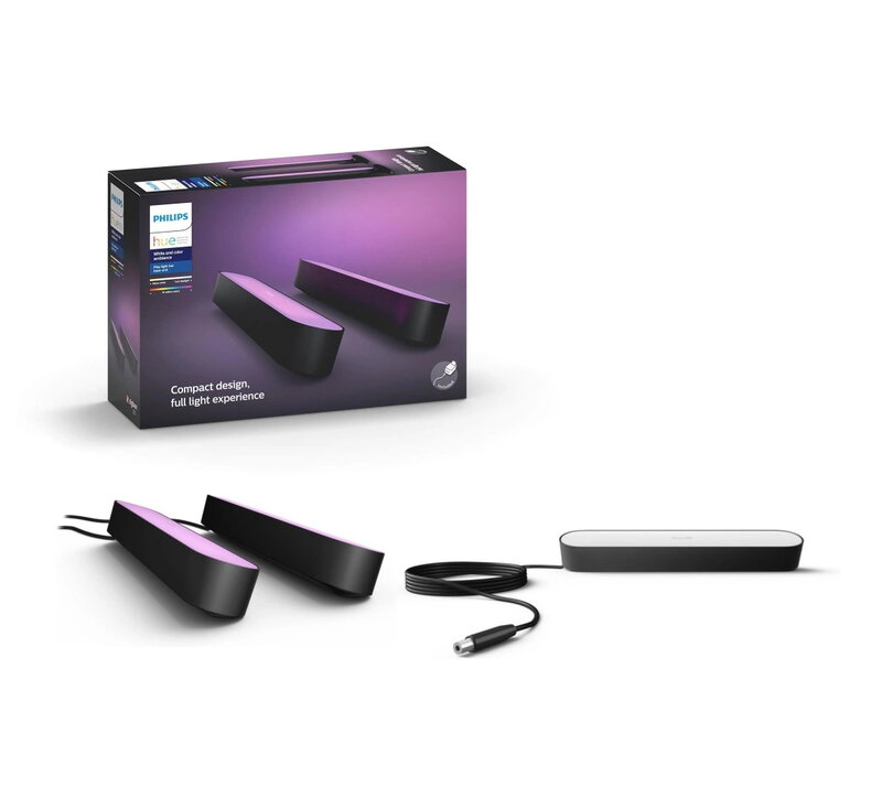 Philips Hue Play 2-pack + Hue Play Extension - Svart
