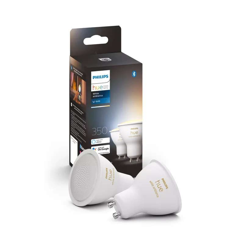 Product Image for Philips Hue White Ambience 4,3W / GU10 / 2-pack - Belysning | Webhallen