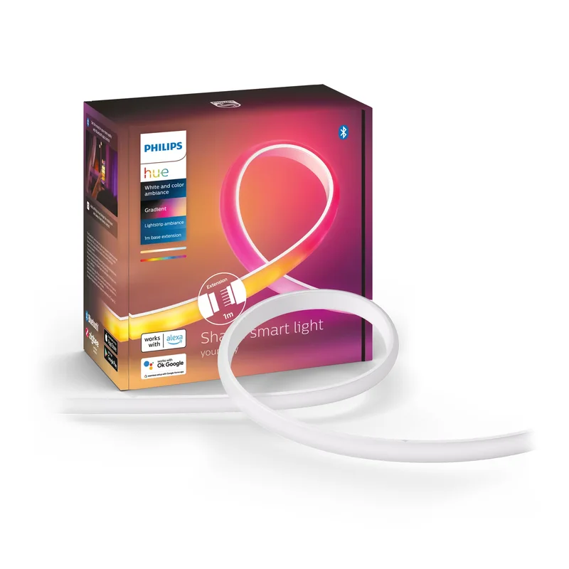 Product Image for Philips Hue White and Color Ambiance Gradient Lightstrip förlängning 1m - Belysning | Webhallen