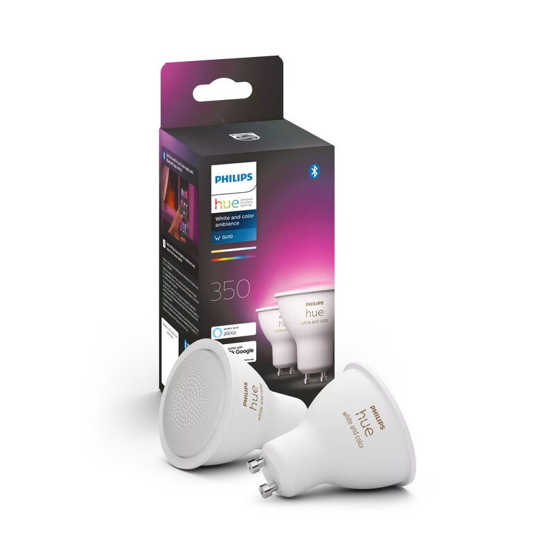 Philips Hue White and Color Ambience 4,2W / GU10 / 2-pack