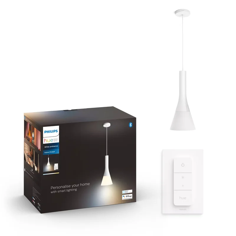 Product Image for Philips Hue White Ambience Explore pendellampa 8,5W / 230V / Vit (inkl. dimmer switch) - Philips Hue Armaturer | Webhallen