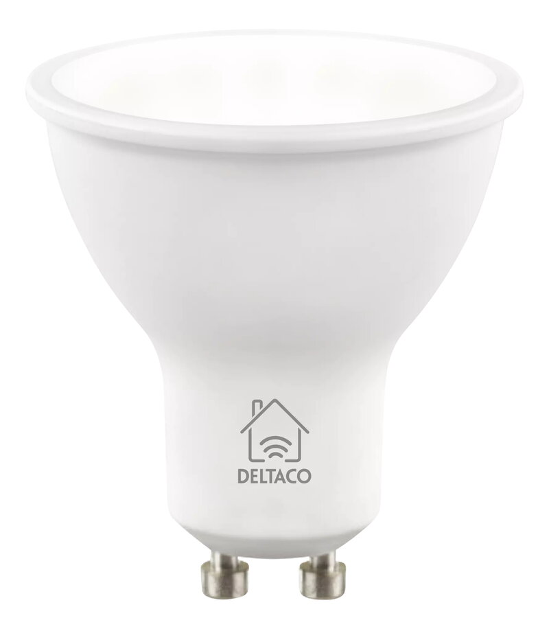 Deltaco Smart Home LED-lampa GU10 / WiFi / 4.5W / 2700K-6500K / Dimbar