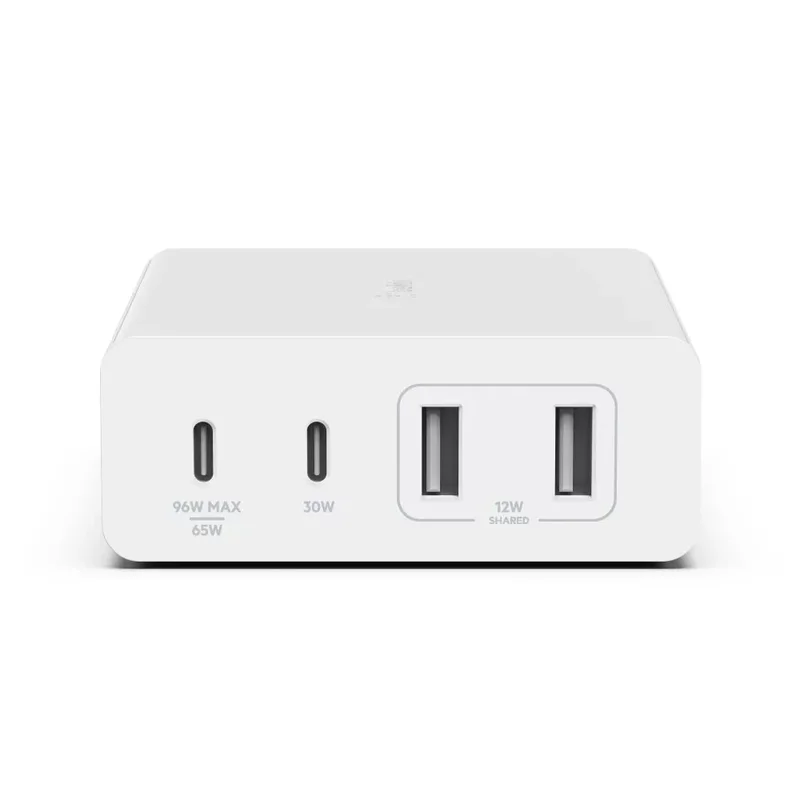 Product Image for Belkin 4-portars GaN laddare med 2xUSB-C / 2xUSB-A (108W) - Strömadapter | Webhallen