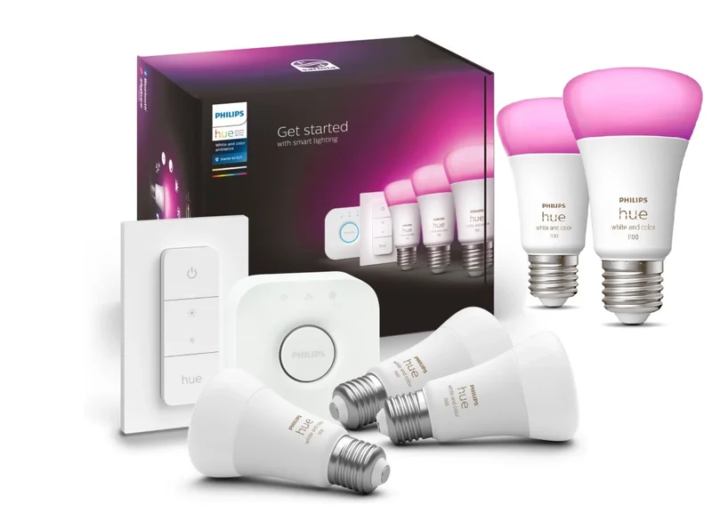 Product Image for Philips Hue White and Color Ambience 9W / A60 / E24 / Startpaket /  5st ljuskällor + brygga + dim - Philips Hue Armaturer | Webhallen
