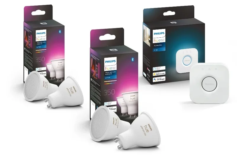 Product Image for Philips Hue White and Color Ambience 4,3W / GU10 / 4-pack + Brygga - Belysning | Webhallen