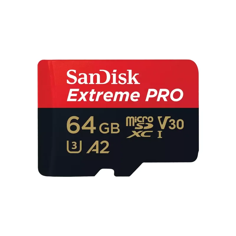 Product Image for SanDisk Extreme PRO microSDXC - 64GB + SD Adapter + 2 års RescuePRO Deluxe / 200MB/s / Class 10 / V3