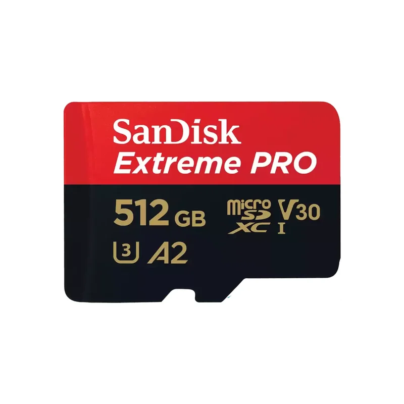 Product Image for SanDisk Extreme PRO microSDXC - 512GB + SD Adapter + 2 år RescuePRO Deluxe / 200MB/s / Class 10