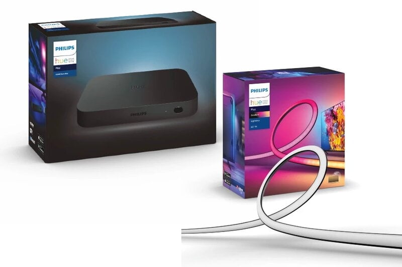 Philips Hue Play HDMI Sync Box + lightstrip för 65" TV