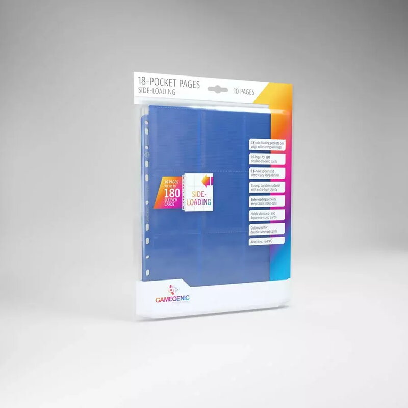 Gamegenic Sideload 9-Pocket Pages Blue (10 Pages)