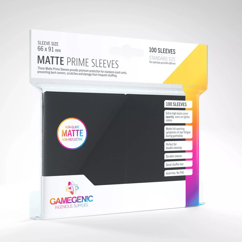 Gamegenic Matte Prime Sleeves Black (100 st)