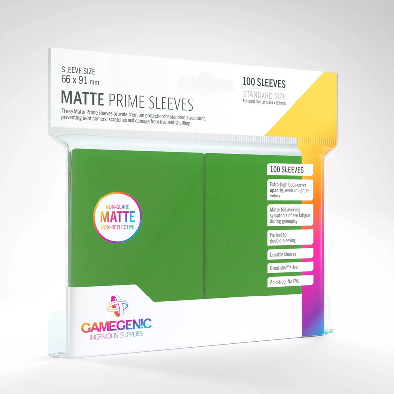 Gamegenic Matte Prime Sleeves Green (100 st)