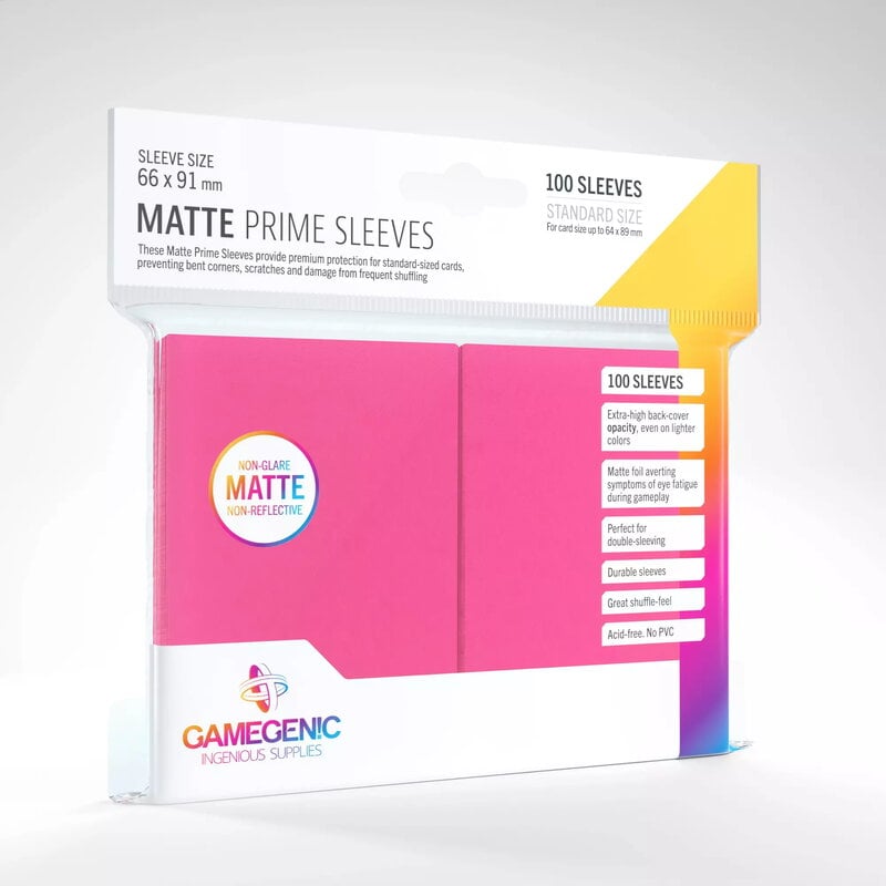 Gamegenic Matte Prime Sleeves Pink (100 st)
