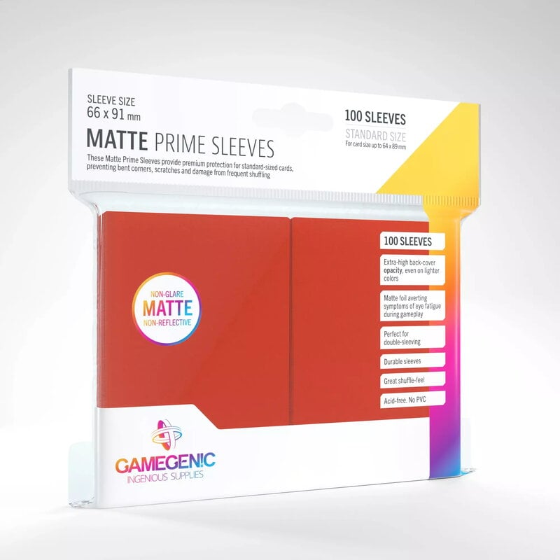 Gamegenic Matte Prime Sleeves Red (100 st)