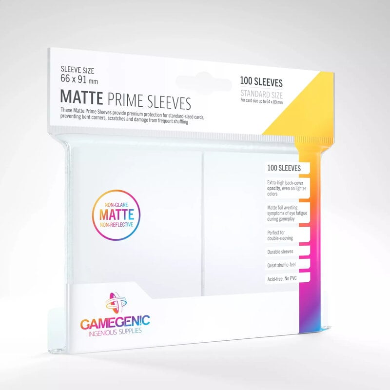 Gamegenic Matte Prime Sleeves White (100 st)