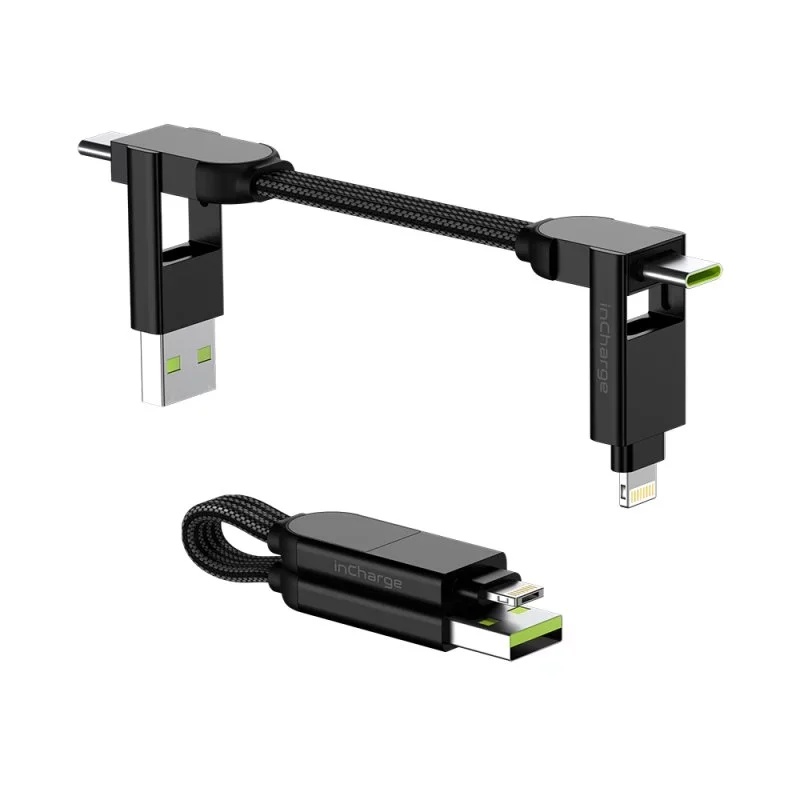 Product Image for InCharge X / 100W / USB-C/Lightning/Micro-USB / 7cm / Svart - USB-C | Webhallen