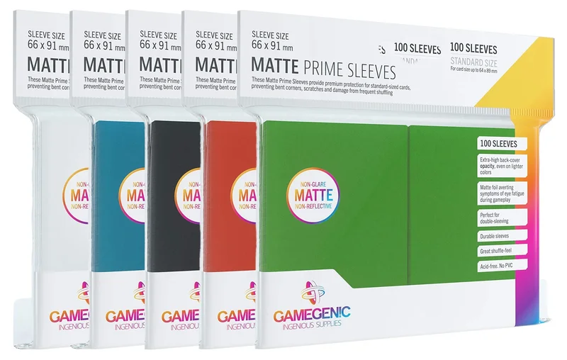 Product Image for Gamegenic Matte Prime Sleeves WUBRG-colors (5x100 st) - Standard Sleeves | Webhallen