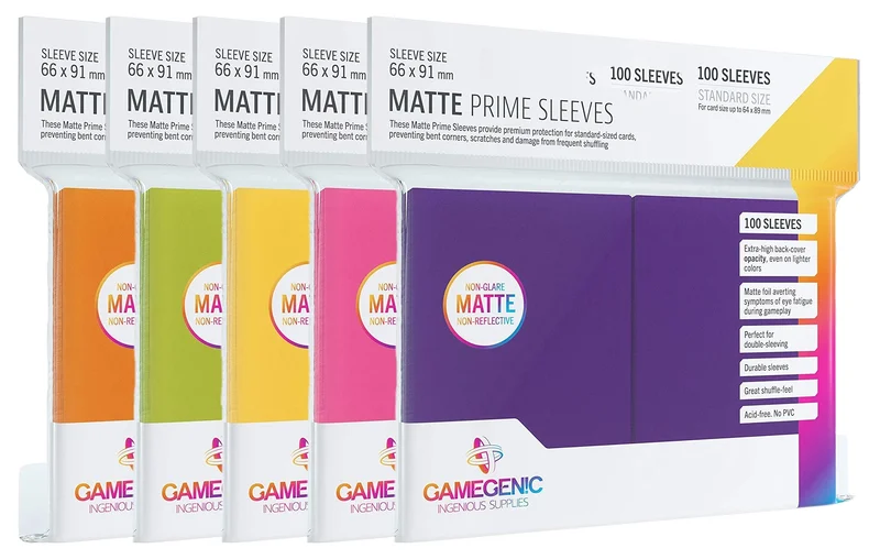 Product Image for Gamegenic Matte Prime Sleeves Fun-colors (5x100 st) - Standard Sleeves | Webhallen