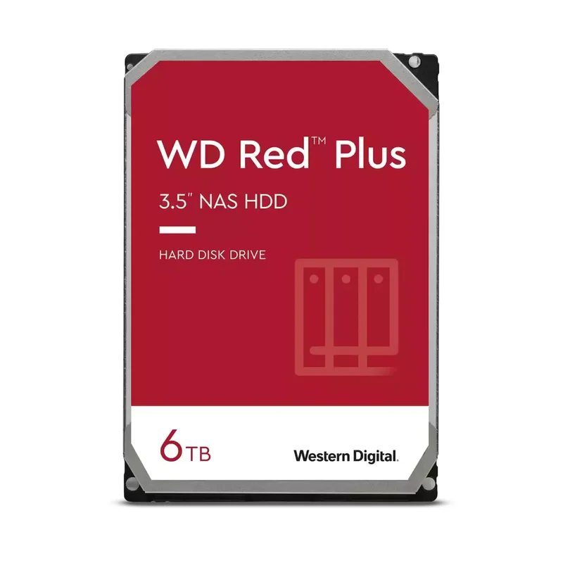 Product Image for WD Red Plus 6TB / 256MB Cache / 5400 RPM (WD60EFPX) - Intern hårddisk 3,5" | Webhallen