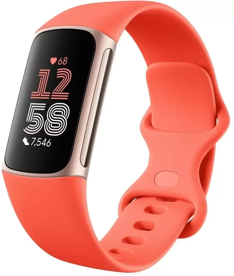 Product Image for Fitbit Charge 6 / Coral Band / Champagne Gold Aluminum Case - Aktivitetsarmband | Webhallen