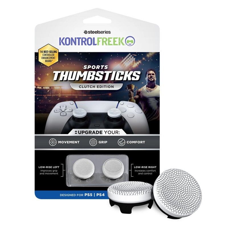 KontrolFreek Sports - Clutch White/Black- PS5