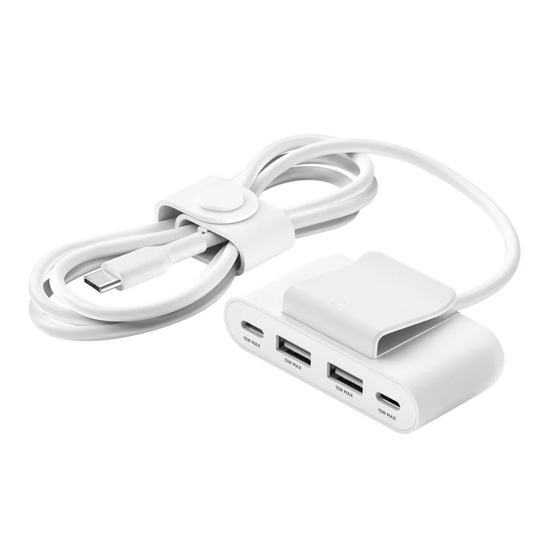 Product Image for Belkin USB Port extender, 2 USB-C portar, 2 USB-A portar, upp till 30W totalt. - Vit
