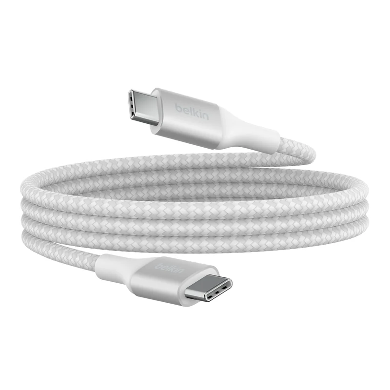 Product Image for Belkin BoostCharge-snabbladdningskabel för USB-C till USB-C, 1m med 240W Power Delivery - Vit - USB-C | Webhallen